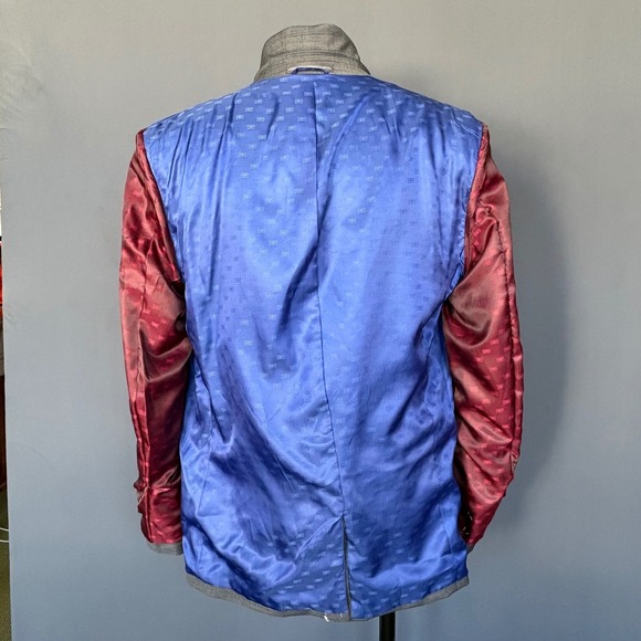 New Ben Sherman Bexley Windowpane Suit | 40R / 34W | Dark Gray Stretch Wool - Picture 10 of 16